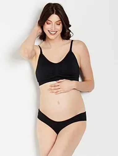 Vista 2 de Motherhood Maternity 3 Pack Maternity Panties Foldover and Bikini Style Underwear for Pregnancy Sizes Small to 3X
