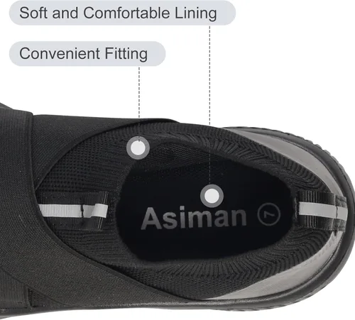 Vista 4 de Asiman Tenis de malla de punto para mujer, antideslizantes, ligeros, transpirables, informales, a la moda