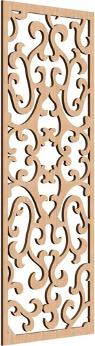 Vista 115 de 9 3/8 pulgadas de ancho x 24 3/8 pulgadas de alto x 1/4 de alto Smithfield paneles de pared de madera con calado, abedul