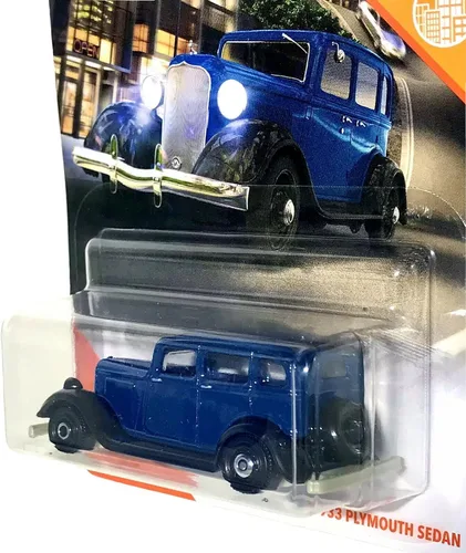 Vista 2 de DieCast Matchbox 1933 Plymouth Sedan (azul), MBX City 40/100