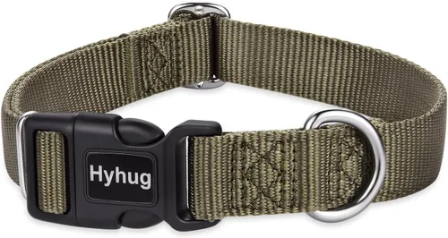 Vista 13 de Hyhug Pets - Collar clásico para perros de la colección regular de color sólido (S, negro)