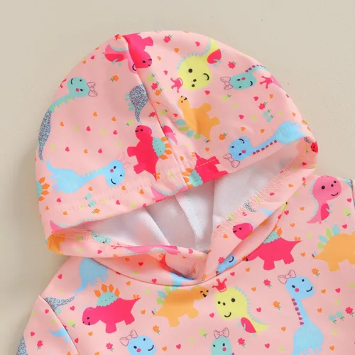 Vista 5 de Karwuiio Conjunto de 2 piezas para bebé recién nacido, sudadera con capucha y pantalones, ropa de otoño e invierno
