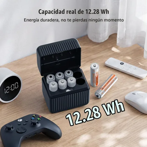 Vista 2 de K&F CONCEPT Baterías AA de litio recargables con cargador 8