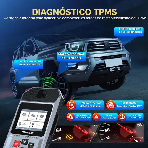 Vista 7 de THINKTPMS VENU90 TPMS OBD2 Herramienta de diagnóstico, activar/leer/aprender servidor TPMS, programación de sensores THINKCAR/MUCAR (315/433MHz),