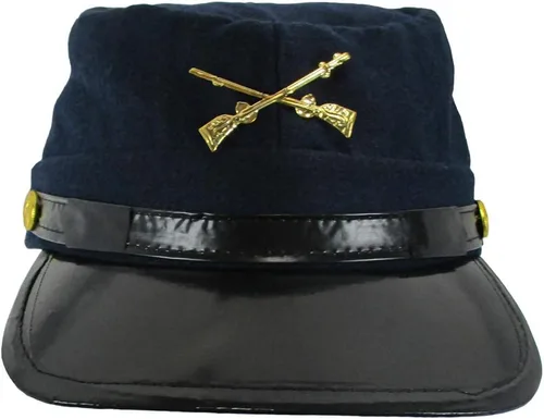 Vista 3 de JHats 100% Wool Union Civil War Réplica Kepi Sombrero S Azul, Azul