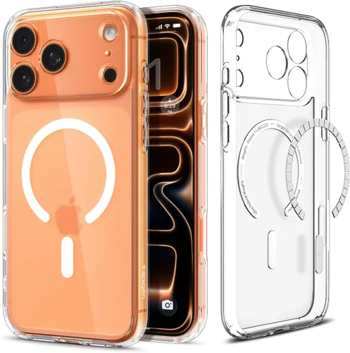 Vista 33 de Spigen Funda para iPhone 13 Mini, ultra híbrida MagFit [antiamarilleo] [compatible con Magsafe] - Transparente