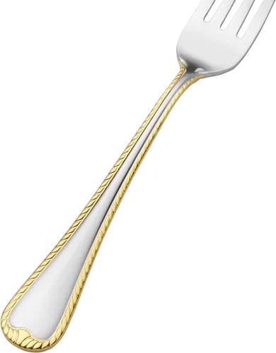 Vista 6 de Mikasa Cameo Gold - Juego de cubiertos de 65 piezas, servicio para 12