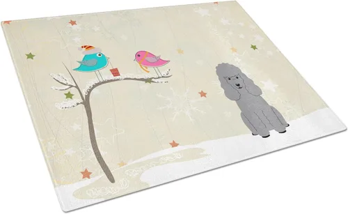 Vista 43 de Caroline's Treasures BB2513LCB - Tabla de cortar de vidrio con texto en inglés "Christmas Presents between Friends" Airedale Terrier - Tabla