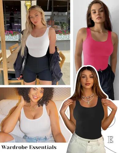 Vista 3 de EUYZOU Women Tummy Control Shapewear Tank Tops - Seamless Body Shaper Compression Shirts