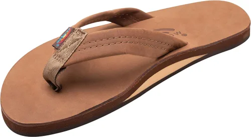 Vista 13 de Sandalias Rainbow para hombre de una sola capa de cuero Premier Cafe