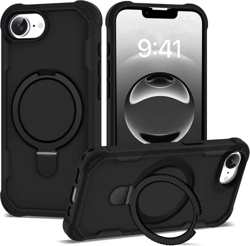 Vista 42 de Funda compatible con iPhone 12 y 12 Pro de 6.1 pulgadas con soporte de anillo magnético [protección militar contra caídas] [compatible con MagSafe]