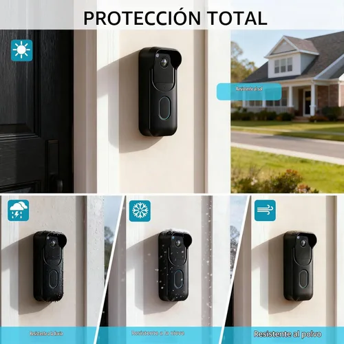 Vista 5 de Funda de silicona para Blink Video Doorbell (2.ª generación), funda protectora de silicona resistente a la intemperie con borde para la nueva cámara