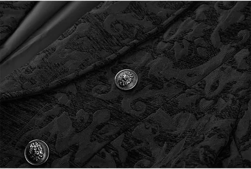Vista 7 de ZNZHKR Chaqueta gótica steampunk para hombre, uniforme medieval victoriano, abrigo de Halloween