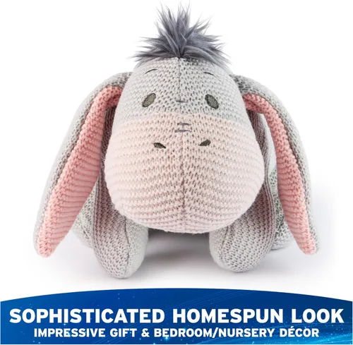 Vista 2 de GUND Disney - Peluche de punto oficial Eeyore, Winnie The Pooh, animal de peluche para edades de 1 año en adelante, gris, 10 pulgadas