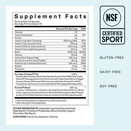 Vista 7 de Nutrafol - Suplementos para el crecimiento del cabello para mujer, mayores de 45 años