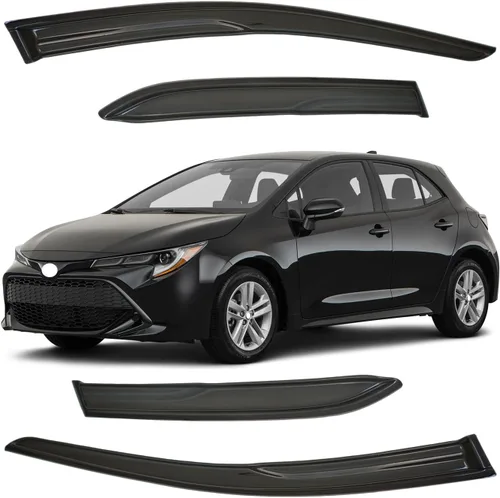 Vista 133 de Viseras para ventanas para Mazda 3 Sedán 4 puertas 2004 2005 2006 2007 2008 2009 estilo JDM Mugen, deflector de viento, protector solar y de lluvia