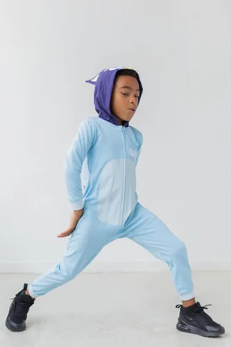 Vista 5 de Bluey Overol de cosplay con cremallera para bebés y niños grandes (12 meses - 10-12)