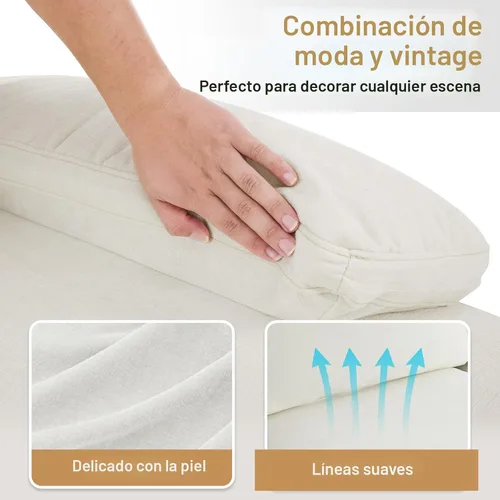 Vista 4 de VINGLI Sofá modular de 110 pulgadas para sala de estar, sofá en forma de U con diván doble, juego de sofá de 4 asientos con tela de felpilla