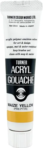 Vista 30 de Turner Colour Works Acryl Gouache Artist Pintura acrílica - Tubo individual de 0.7 fl oz - Siena quemada