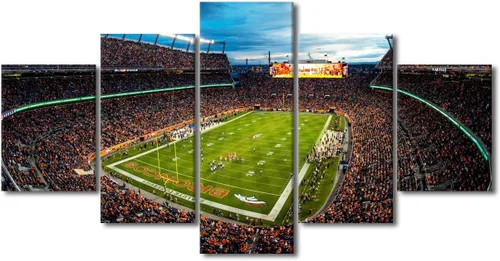 Vista 41 de Arte de pared en lienzo de estadio Allegiant, arte de pared para sala de estar, equipo de fútbol americano, pintura moderna de Nevada Las Vegas