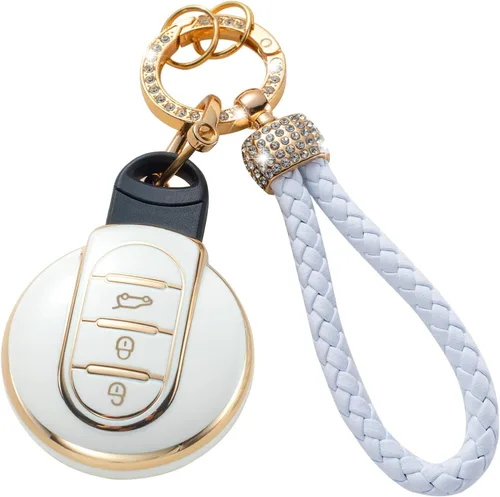 Vista 22 de Gematay Funda para llavero de Mercedes Benz con cordón, funda de TPU suave compatible con Mercedes Benz C E S M CLS CLK G Class Smart Key Holder