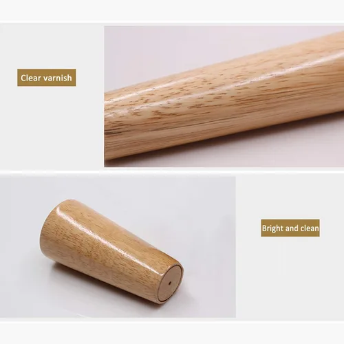 Vista 5 de Patas de madera maciza de roble barniz, patas rectas, patas de mesa de café, 2.4 – 27.6 in, para tocador, armario, con placa de montaje, tornillos