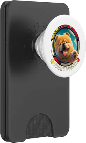Vista 8 de Chow Chow Owner diseño con un PopGrip estándar Totally Petable Chow Chow PopSockets