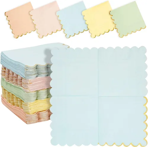 Vista 13 de Sparkle and Bash Servilletas de cóctel para bebé, 5 x 5 pulgadas, plegadas, 100 unidades, 3 capas, color rosa degradado, servilletas de papel