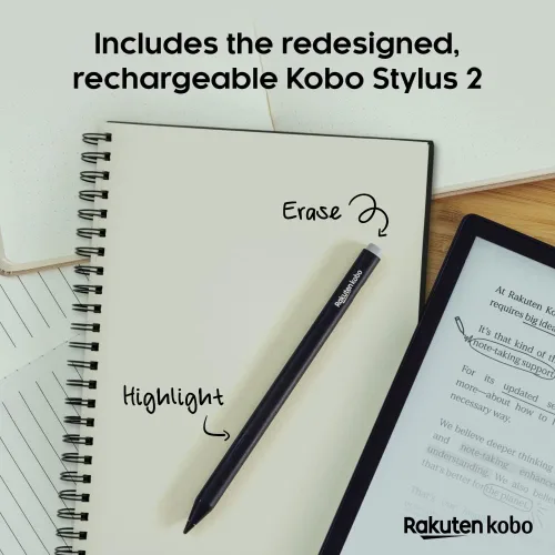 Vista 3 de Kobo Elipsa 2E eReader Pantalla táctil sin reflejos de 10.3 pulgadas con ComfortLight PRO Incluye Kobo Stylus 2 Brillo ajustable Wi-Fi
