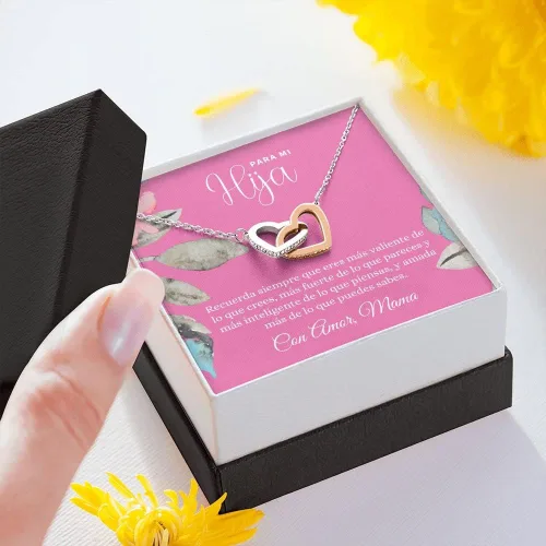 Vista 7 de Para Mi Hija Regalo Para Hija Regalo De Aliento De Hija Collar Para Hija Madre Y Hija Regalo Para Hija En Español Regalo De Cumpleaños Para Esposa