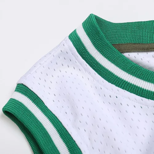 Vista 4 de DEHANER - Camiseta de baloncesto en blanco para hombre, de malla, entrenamiento, entrenamiento, deportes, uniformes de equipo, trajes para fanáticos