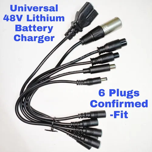 Vista 9 de Cargador eléctrico certificado de 54.6V 2A (7 enchufes) universal para batería de 48 V – Compatible con Rad Power, Lectric XP 2.0/3.0, HOVERFLY