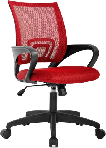 Vista 11 de Meet perfect Silla de oficina con respaldo medio, moderna silla ejecutiva de escritorio para computadora, silla giratoria con ruedas, silla