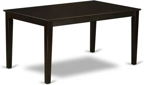 Vista 7 de East West Furniture CAT-LWH-S - Mesa de comedor Capri – una mesa rectangular de madera con patas resistentes, 36 x 60 pulgadas, color blanco lino