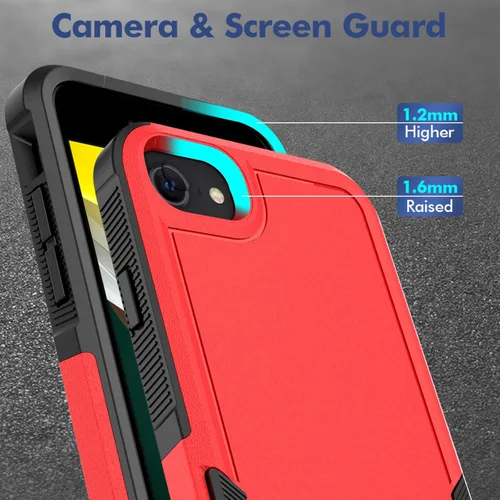 Vista 425 de Jeylly Funda para iPhone SE/Funda para iPhone 5S, Exterior de Plástico Duro que Absorbe Golpes + Interior de Silicona de Goma Defensor contra