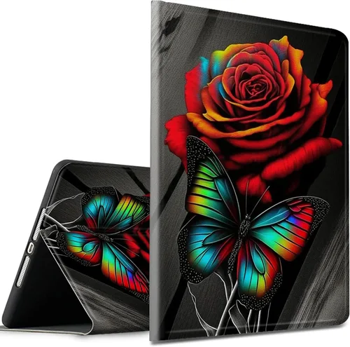 Vista 25 de Funda para tablet Kinlde Fire HD 10 (11ª generación 2021) Fire HD 10 Plus 2021, delgada, de piel sintética, con función atril, función atril