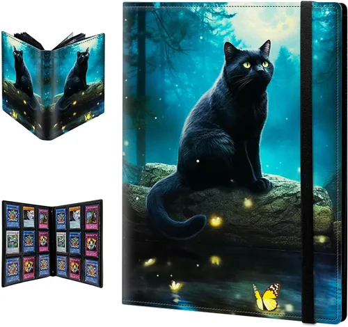 Vista 42 de Carpeta para tarjetas de intercambio, 9 bolsillos para tarjetas intercambiables, 360 bolsillos de doble cara, funda para tarjetas de tamaño Mujeres