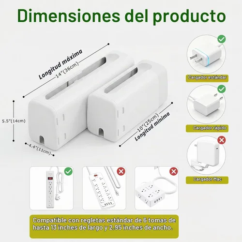 Vista 5 de Babylush Caja de cubierta de regleta a prueba de bebés, 1 paquete