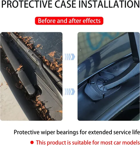 Vista 3 de 2 piezas de almohadillas de protección para agujero de brazo de limpiaparabrisas de coche, protector de agujero de brazo de limpiaparabrisas