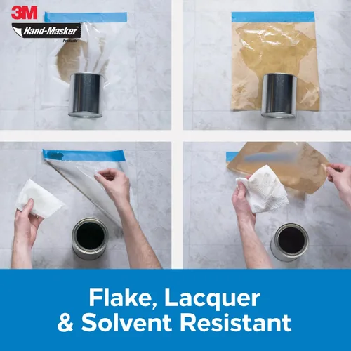 Vista 8 de 3M Hand-Masker Painter's Plastic Plus, 9 x 400 pies, MFB-9 Masking Film, Protects Surface From Paint Splatters, Drips, Roller Mist or Spray