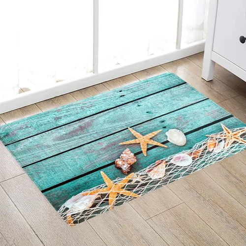 Vista 7 de LYFANS Alfombras de baño de espuma de esponja absorbente suave para baño y cocina (30 x 17 pulgadas), tapete de franela antideslizante brillante