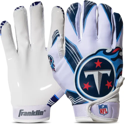 Vista 41 de Franklin Sports - Guantes de receptor de fútbol americano juvenil de la NFL, par de guantes de fútbol para niños con logotipos de equipos de la NFL