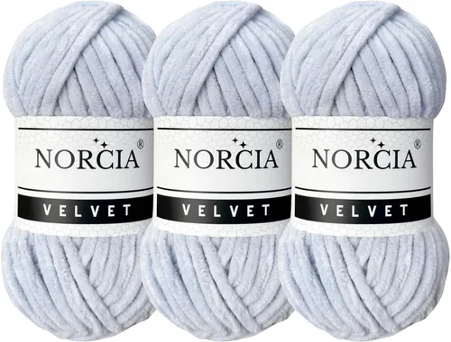 Vista 7 de Hilo de Terciopelo Suave Chenille para Ganchillo Super Voluminoso (100g-3.50oz) (68m-74.3 yds) Hilo para Manta de Bebé para Tejer Amigurumi Hilo