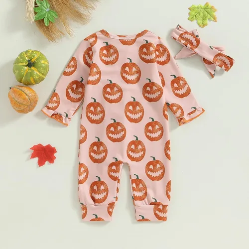 Vista 3 de Doisbetthsay Ropa de bebé recién nacida de Halloween, mameluco de manga larga para bebé, traje de Navidad