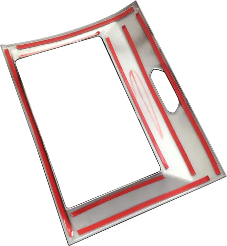 Vista 4 de ruihe Cubierta de marco de navegación central interior de color de fibra de carbono compatible con Ford Ranger 2015 2016 2017 2018 2019 2020 2021