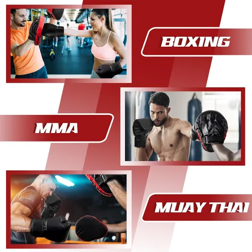 Vista 6 de Foilswirl Juego de 2 pares de guantes de boxeo 4 en 1 de 8 onzas y 4 guantes de boxeo para niños, hombres y mujeres, guantes de boxeo, juego