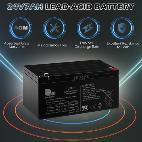 Vista 4 de OTTARO - Batería de 24 V 7 AH para autos de 24 voltios, tamaño 7.4 x 4.05 x 4 pulgadas