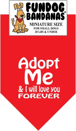 Vista 12 de Adopt Me & I Will Love You Forever - Bandana para perros pequeños de menos de 20 libras, rosa intenso