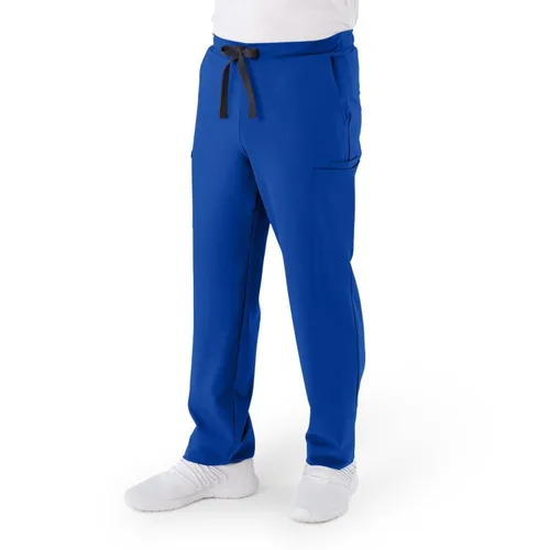 Vista 4 de ave. Pantalón médico Clinton unisex de pierna recta con seis bolsillos en color real, talla L