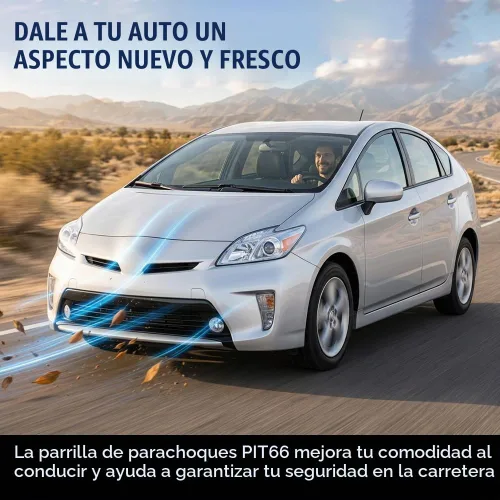 Vista 9 de PIT66 Parrilla de parachoques frontal imprimada negra compatible con Toyota Prius 2012-2015 5310247020, TO1036157